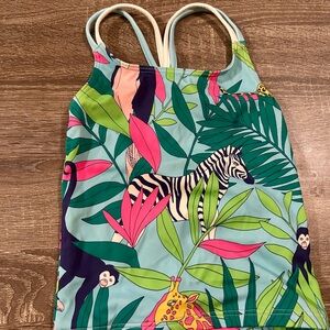 Mini Boden Jungle Tankini Top size 6/7